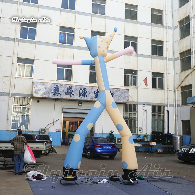 Giant Funny Inflatable Clown Tube Man 5m Air Sky Dancer With 2 Legs For Circus Show And Advertising Exhibition