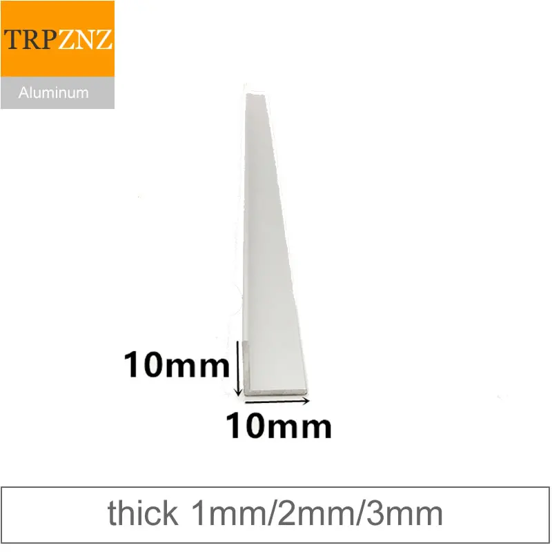 10x10mm  thick 1mm/2mm/3mm 6063 Right  Angle aluminum L-shaped aluminum alloy Aluminum edging triangle profile