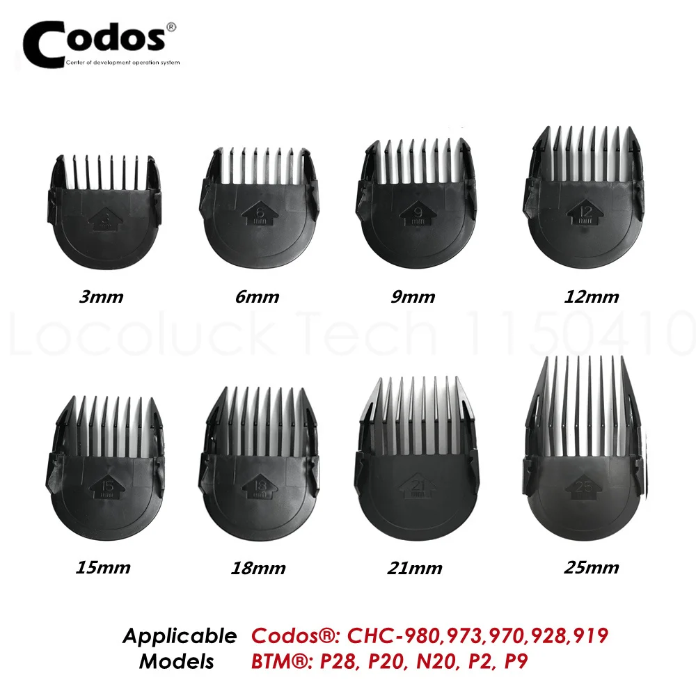 Original Codos Hair Clipper Nozzles 1.5/3/4.5/6/9/12/15/18/21/25mm Shaving Comb Guard for Hair Trimmer 970 973 980 Attachment