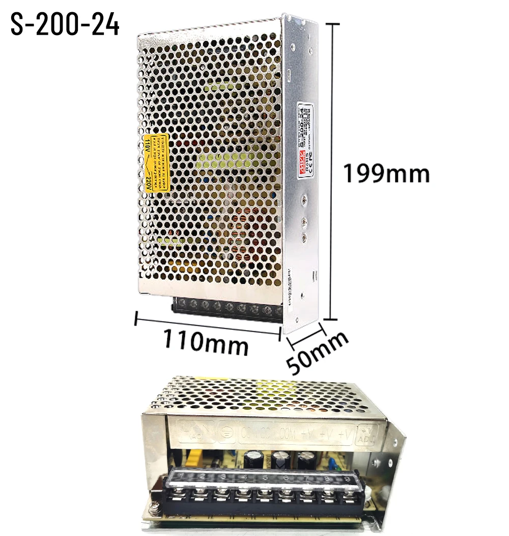 Motor Switching Power Supply S-200-24 200W DC24V 8.5A S-400-60 400W 60V 6.6A DC60V Transformers for LED