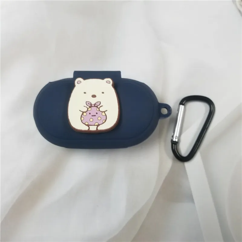 DIY かわいいシリコン高品質ケースサムスンギャラクシー芽プラスアクセサリー Bluetooth イヤホンケースカバーとフック