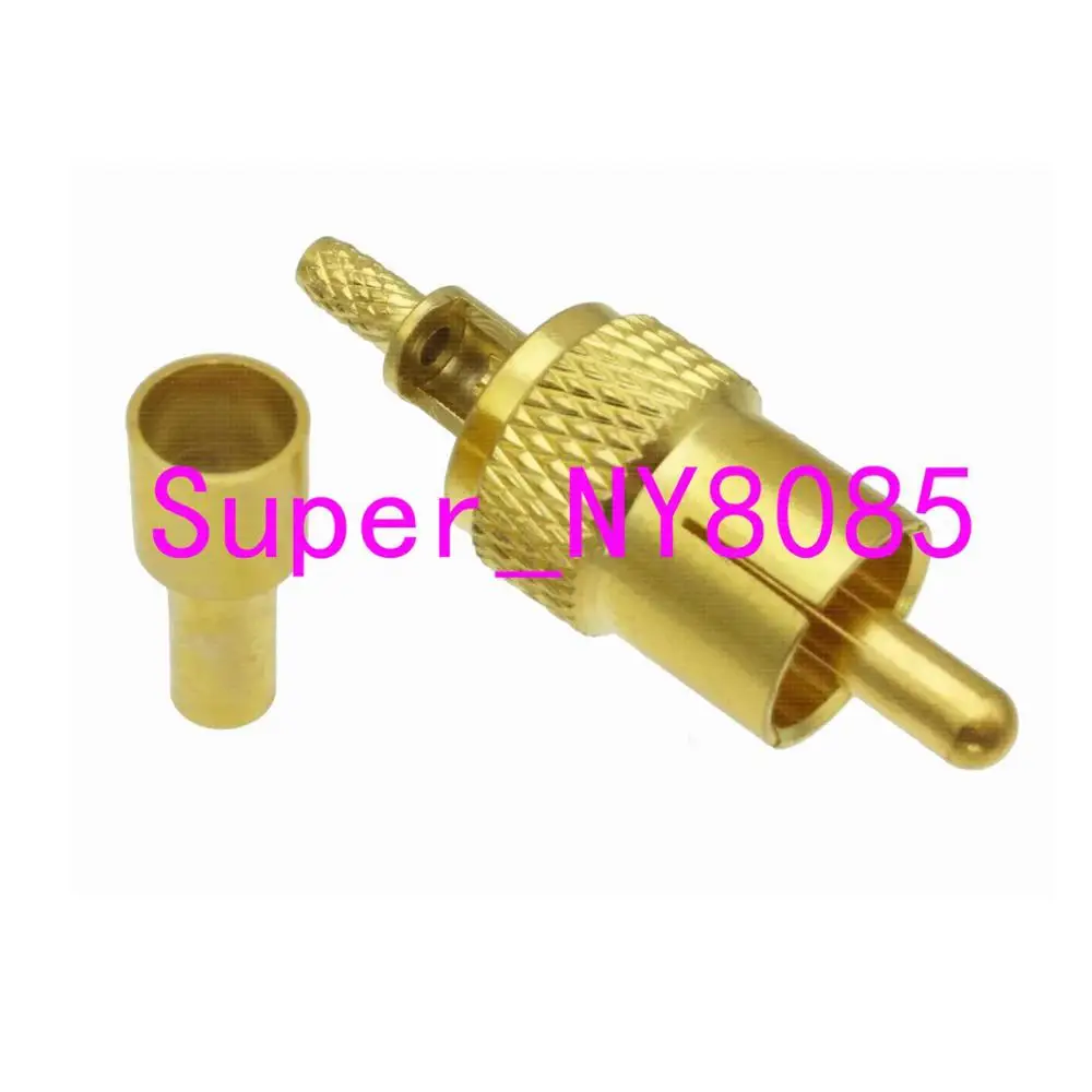 Conector RCA macho, engarce RG174 RG316 LMR100, cable recto