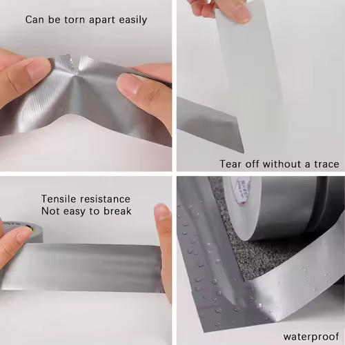 Super Sticky Cloth Duct Tape Carpet Floor Waterproof Tapes High Viscosity Silvery Grey Adhesive Tape DIY Home Decoration 10meter - Image 3