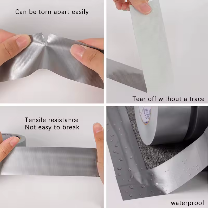 Super Sticky Cloth Duct Tape Carpet Floor Waterproof Tapes High Viscosity Silvery Grey Adhesive Tape DIY Home Decoration 10meter - Image 3