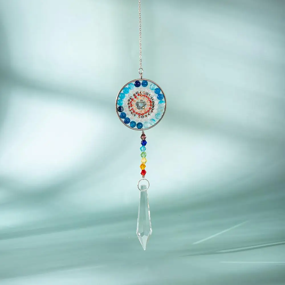 Mandala Tree Of Life Chandelier Suncatcher For Windows Hanging Fengshui Rainbow Chakra Beads wholesale