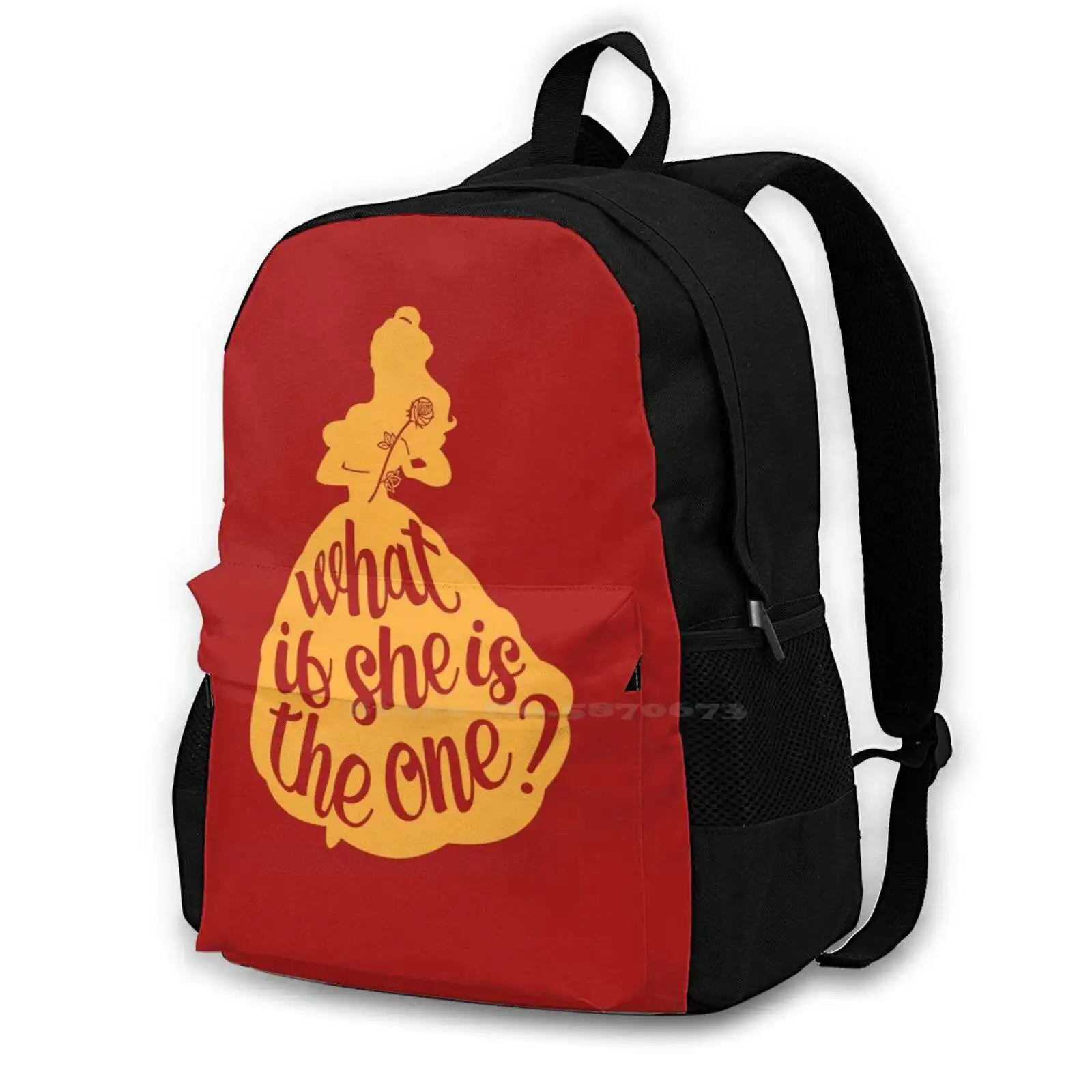 What If She Is The One Hot Sale Schoolbag Backpack Fashion Bags Movies Belle Rose What If She Is The One Quote