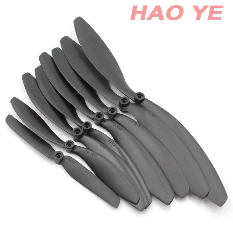 5 шт. HAOYE EP-5045 6030 7060 8043 8060 9047 9070 1047 с отверстием для медленной скорости 3 мм высокоэффективный Пропеллер для радиоуправляемых самолетов