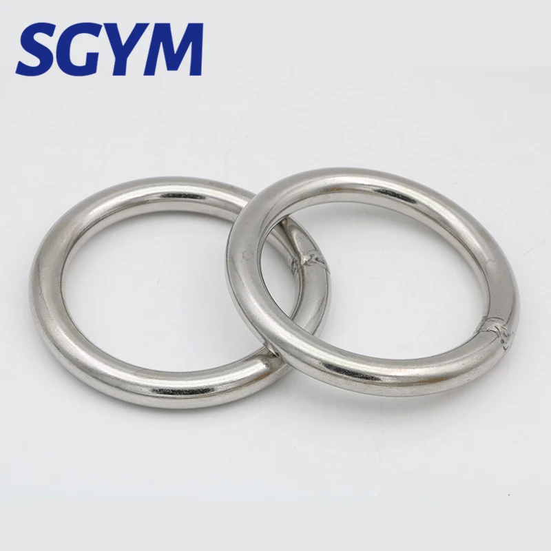 1pcs 304Stainless Steel Big O Ring 70/90/100/120/200/250mm outer Diameter 8/10/12mm Thickness Strapping Welded Round Rings