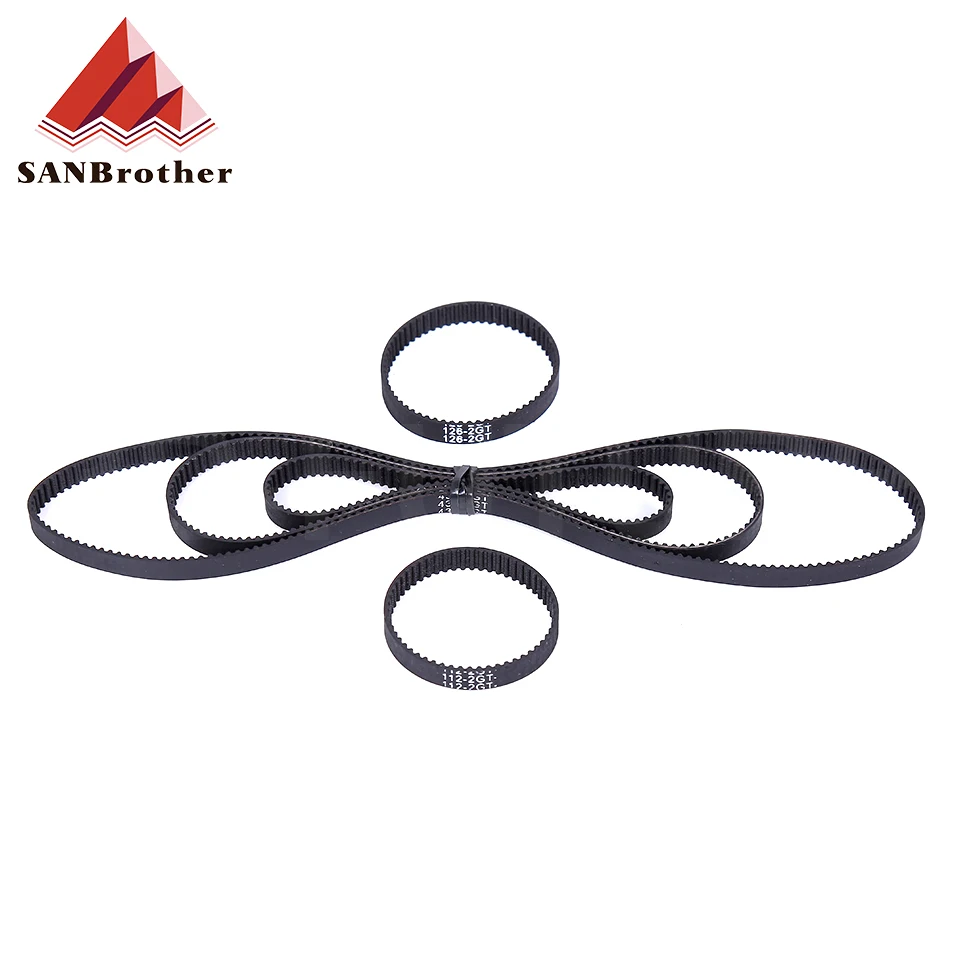 3D Printer Parts GT2 Closed Loop Timing Belt Rubber 2GT 6mm 110 112 122 158 200 280 300 400 610 852 mm Synchronous Belts Part