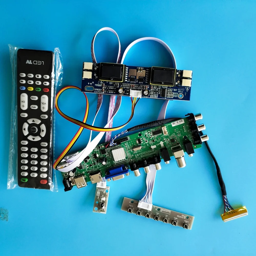 

Комплект для M190A1-L09/M190A1-L0B AV TV USB remote DVB-T HDMI VGA Controller board 30-контактная цифровая ЖК-панель 1440X900 4 CCFL 19"