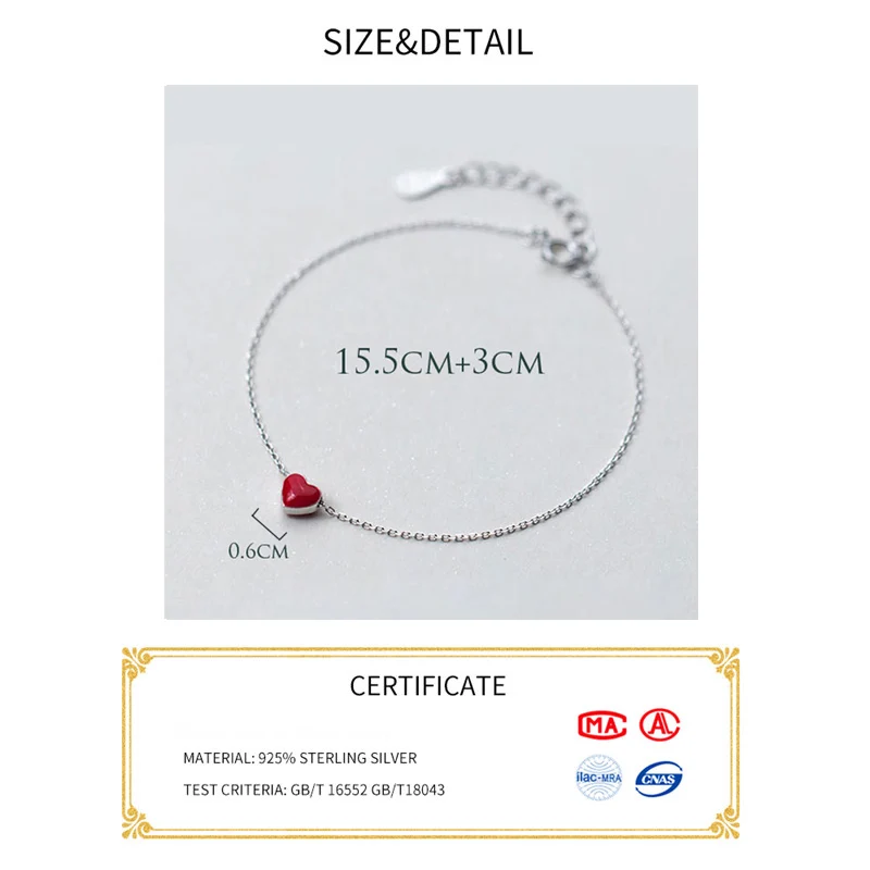 La Monada Minimalist Heart Bracelets For Women Silver 925 Sterling Jewelry Fine 925 Sterling Silver Women\'s Bracelet Female