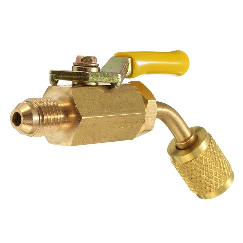 

R410a R134a Brass Shut Valve For A/C Charging Hoses HVAC 1/4inch AC Refrigerant