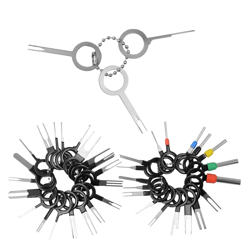41 قطعة/38 قطعة سيارة محطة إزالة عدة السيارات دبوس سلك موصل النازع السيارات قابس كهربائي تجعيد Puller أداة إصلاح السيارات #3