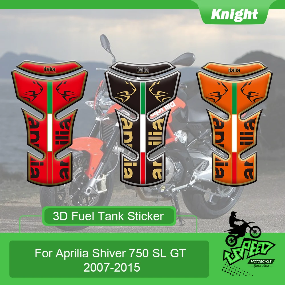 

Motorcycle 3D non-slip stickerfuel tank sticker fish bone protector for Aprilia Shiver 750 SL GT 2007-2015