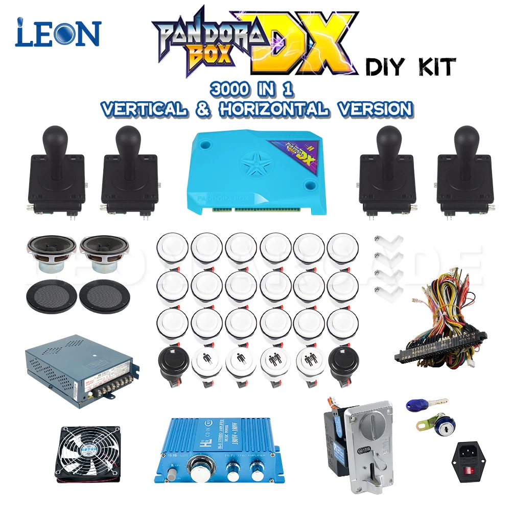 3 Side Cocktail Table Arcade Machine Vertical Horizontal 3000 In 1 Retro Arcade Game Pandora Kit American Button Arcade Joystick