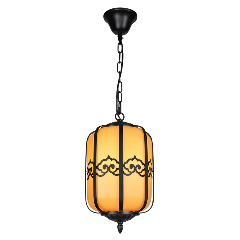 

New Chinese Style Outdoor Chandelier Led Waterproof Terrace Villa Corridor Aisle Hanging Lamp Balcony Pavilion Chandelier