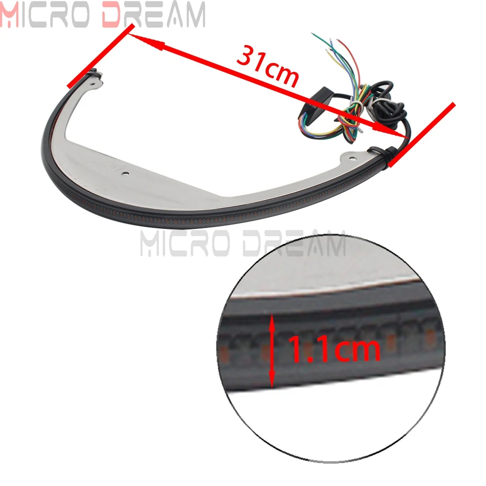 For Suzuki M109R M90 2006-Up 12V Rear LED Turn Signals / Brake Light / Taillight Signal Sequential Switchback Flowing Light Kit