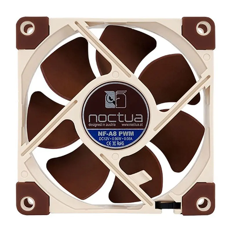 noctua nf a8 ventilador silencioso alta pressao do ar controle de temperatura inteligente cpu 4pin 8cm alta qualidade 01