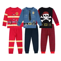 Kids Pajamas for Boys Toddler Police Fireman Unicorn Pirate Clothing Set Infant Girls Carnival Halloween Sleepwear