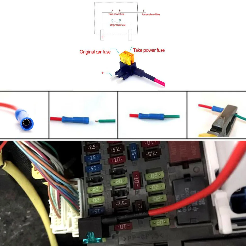 Divisor de fusibles estándar para coche (pequeño, Mini, mediano), adaptador de fusibles, portafusibles