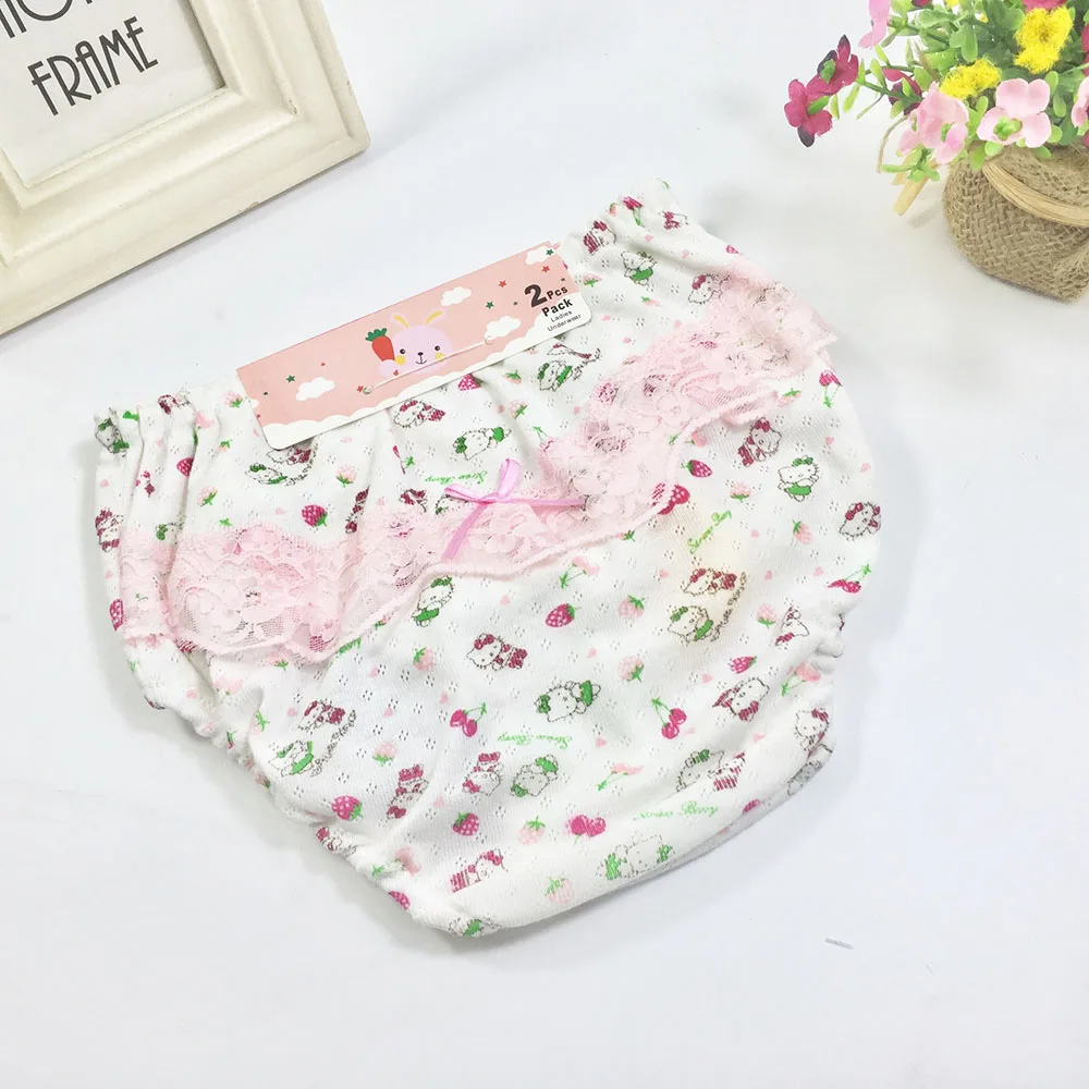 2 pcs/set Baby Underwear Cotton Ruffled Bow Girl Panties Newborn Baby Girl Shorts Underwear 0-2 Years