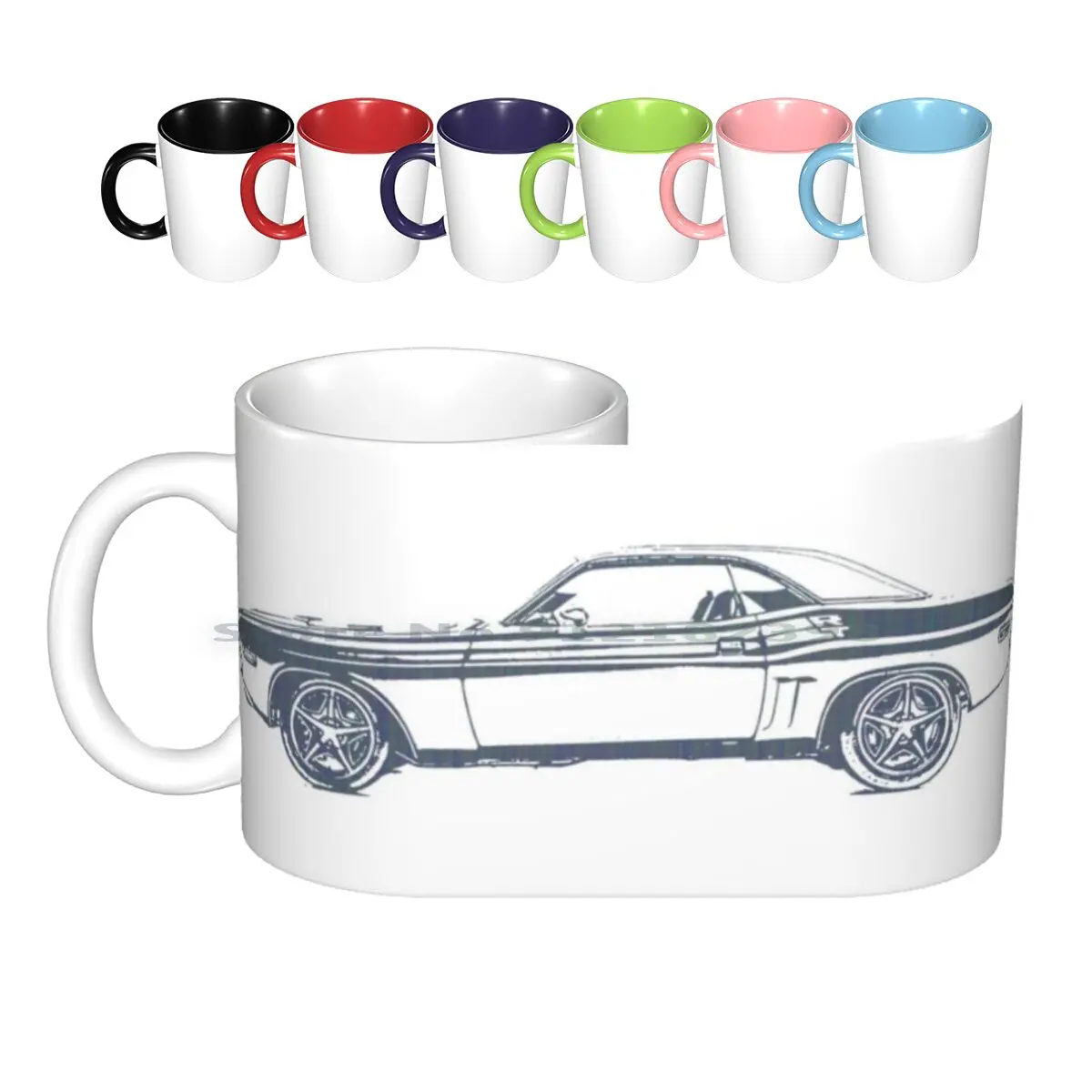 1971 Challenger Ceramic Mugs Coffee Cups Milk Tea Mug 1971 Auto Auto Show Automobile Automotive Car Challenger Chrysler Classic