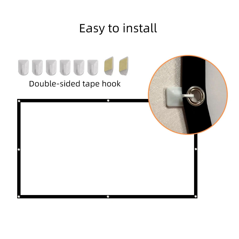 BYINTEK проекционный экран 100 дюймов портативный 16:9 складной проектор экран Передняя Задняя часть для домашнего кинотеатра