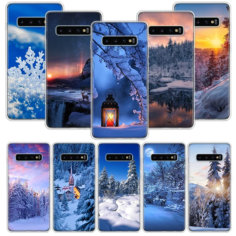 Winter white snow Christmas Phone Case for Samsung Galaxy A50 A51 A70 A71 A41 A31 A21S A11 A40 A30 A20E A10 A6 Plus A8 + A7 A9 C