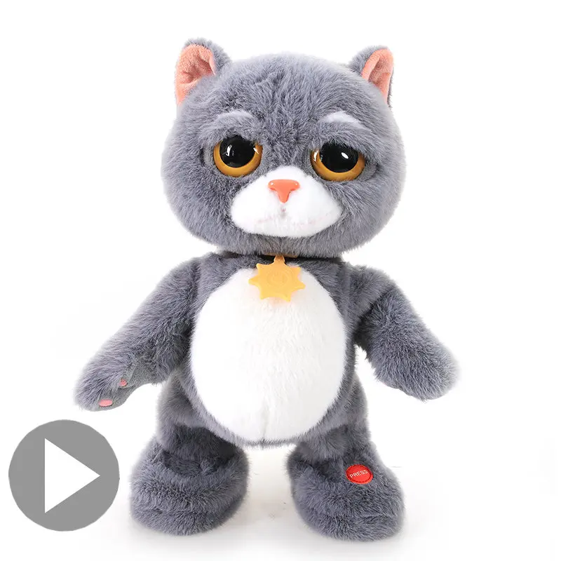 

Electric Tabby cat Toy Dancing &Singing Cat plush doll toyds for Boy Electronic Animal Cat Birthday gIft for Boy and Girl