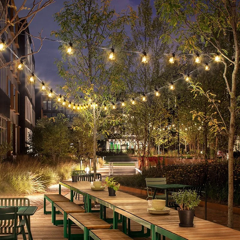 Solar Garden Decorative Lights Outdoor Wall Yard Lamps Intelligent Control APP Household Chandelier Waterproof String Light