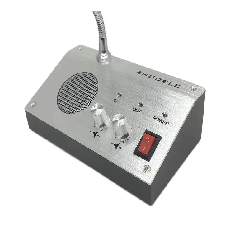 ZDL-9908 Dual-Way Counter Interphone Audio Record Output Anti-interference Window Intercom System For Bank Hospital Bus Station