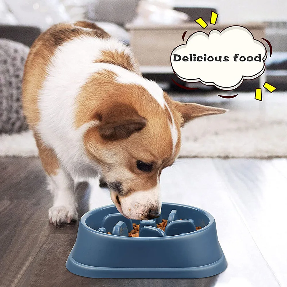 Haustier Hund Slow Feeder Schüssel Rutschfeste Puzzle Schüssel Anti-Schleppen Haustier Slower Food Futternäpfe Hund Schüssel für mittelgroße kleine Hunde Welpen – Detail 6