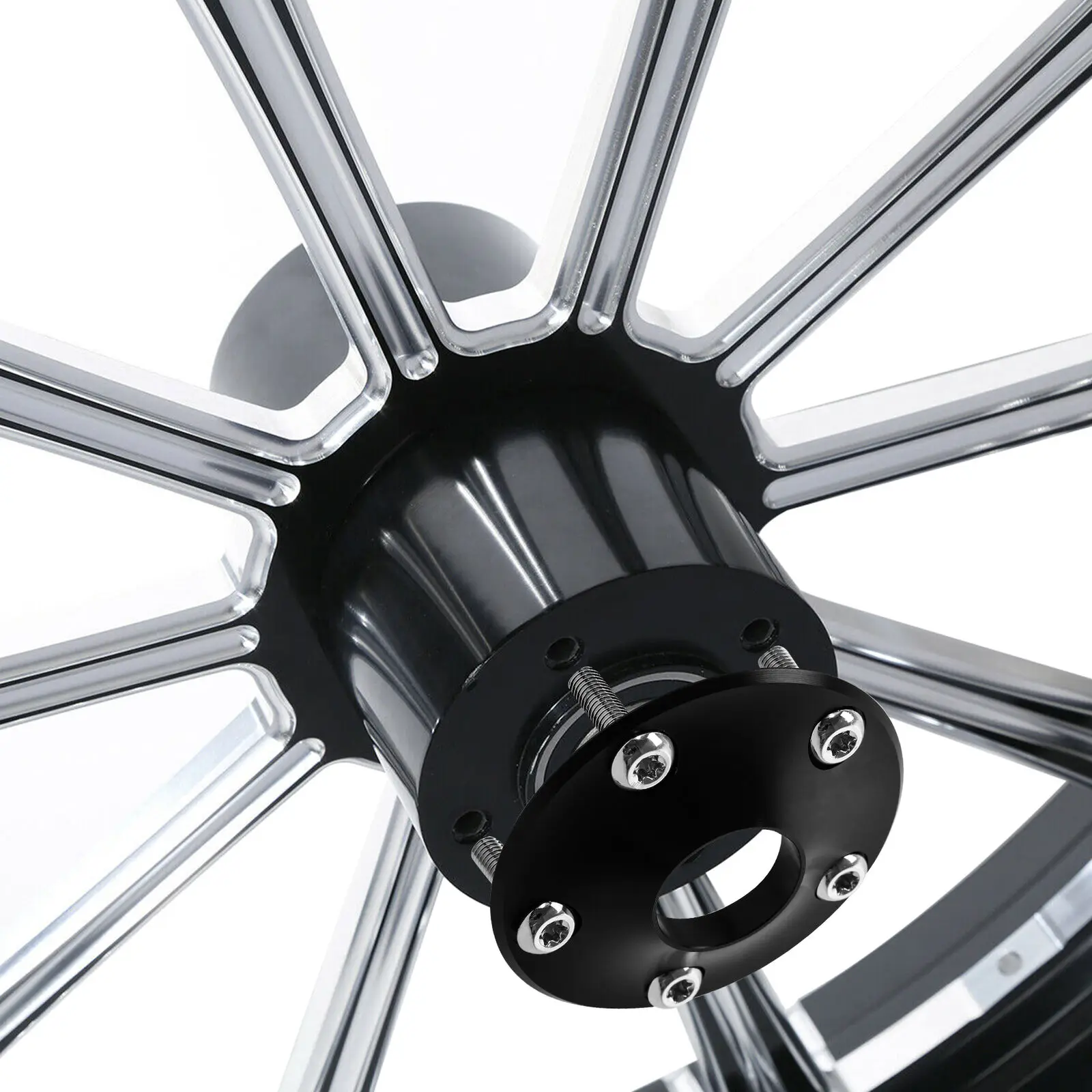 Motorcycle Dual Disc Front Wheel Hub Cap Cover For Harley Touring Street Road Glide Non ABS 2008-2021