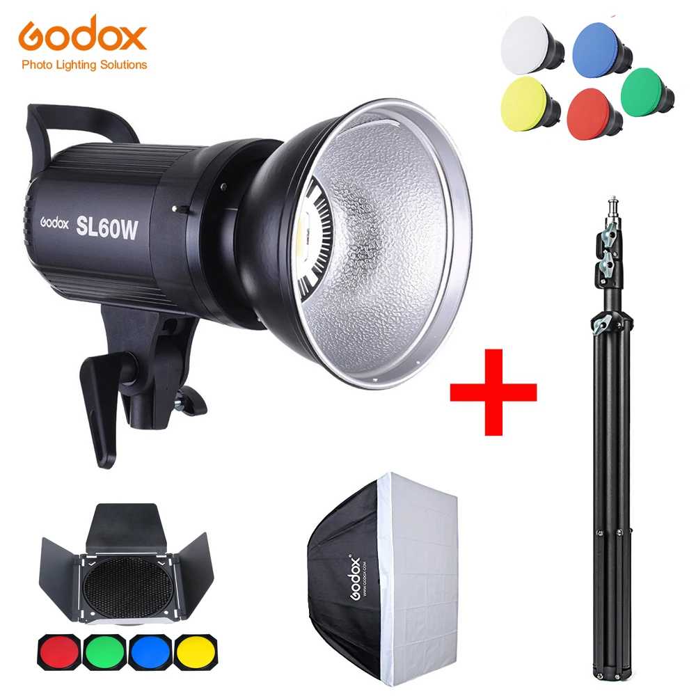 

Godox SL60W LED Video Light SL-60W 5600K White Version Video Light Continuous Light Bowens Mount for Studio Video Recording