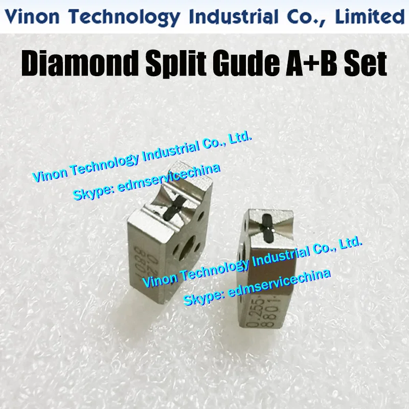 (1 Set) edm Diamond Split Guide A+B Set Ø0.205, Ø0.255,Ø0.305mm New style of wire guide set for S odick wire cut edm machines