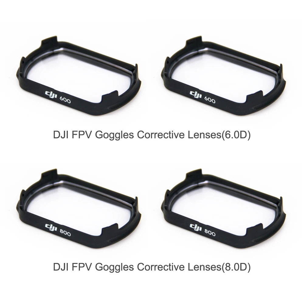 نظارات DJI FPV عدسات تصحيحية-8.0D -6.0D -4.0D -2.0D للمستخدم قصر النظر بإطار نظارات مريح يلغي الانزعاج
