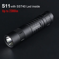 Convoy S11 with Luminus SST40 Led Flashlight Torch Black Flash Light 26650 High Powerful Lanterna Camping Hiking Work Zaklamp