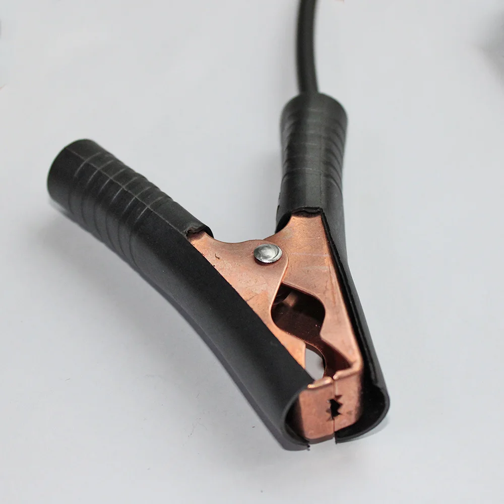 1 คู่ 2.5 มม.โซลาสายทองแดงลวดสีดำและสีแดงพร้อมคลิปจระเข้