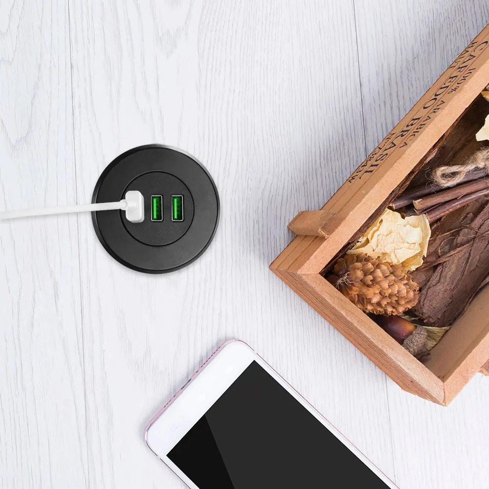 3 USB Desktop Pengisi Daya 5V 3.1A Kantor Rumah Meja Stasiun Pengisian Lubang Universal Pengisi Daya Ponsel USB Hub Pengisi Daya