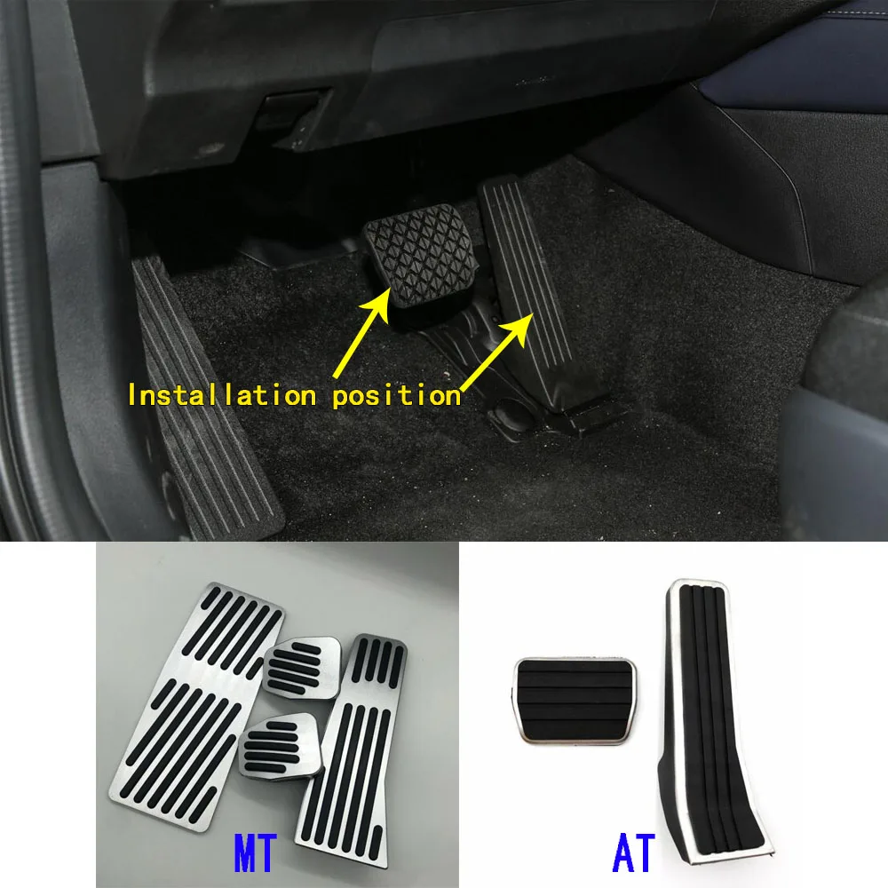 For Mazda CX-30 CX30 2020 2021 Car Styling Cover Foot Inner Brake Rest Frame Trim Break Pedal Moulding Hood Parts 2pcs