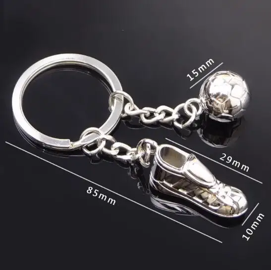 Creative metal football shoes key chain pendant souvenir gift