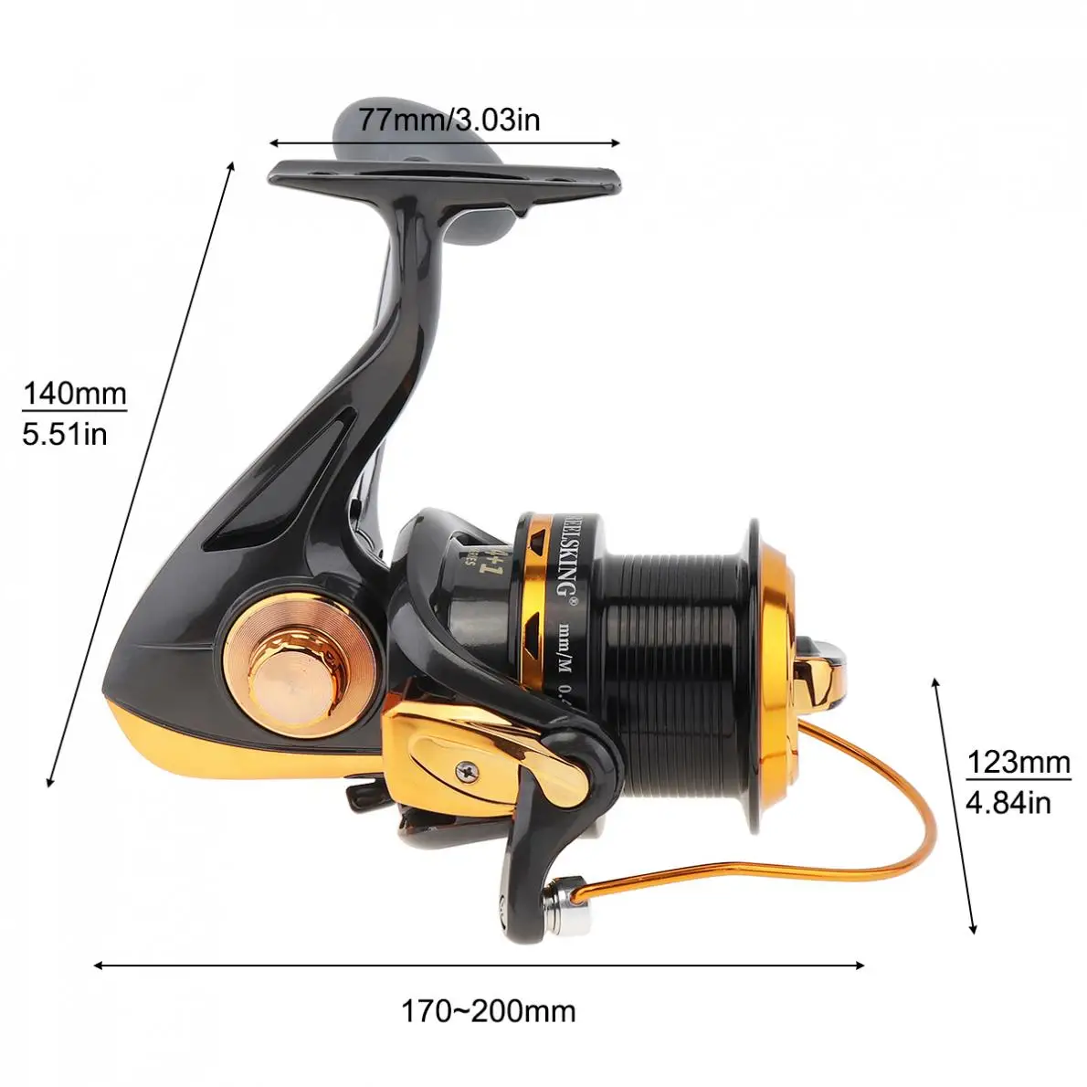 8000 Series 12+1BB Bearing Balls 4.6:1 Gear Ratio Black Fishing Reel Trolling Long Shot Casting Big Sea Spinning Wheel