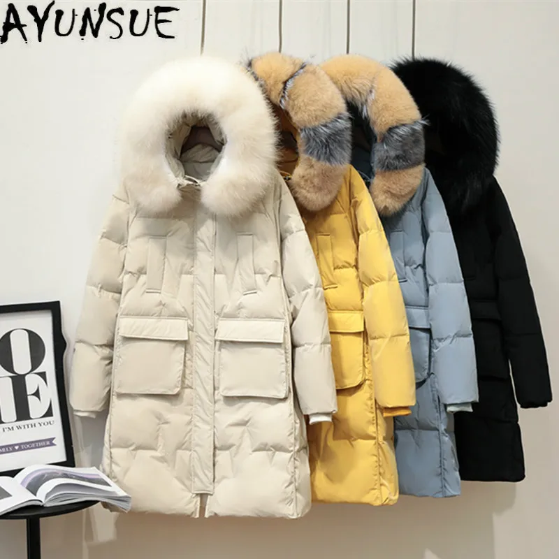 Women's Down Jacket Long Women Coat Female Jacket Winter Warm Women's Clothing Hooded Fashion 2020 Ropa Mujer Xzu1906 Pph1144