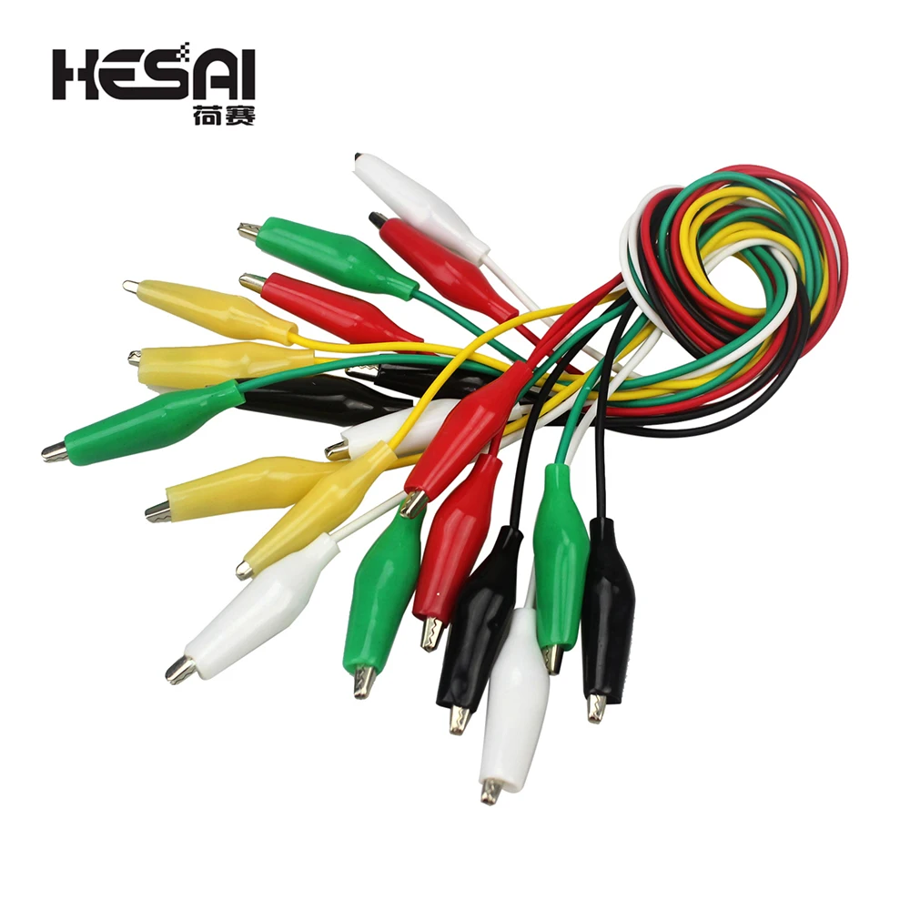 10PCS Alligator Clips Electrical DIY Test Leads Alligator Double-ended Crocodile Clips Roach Clip Test Jumper Wire For DIY Kit