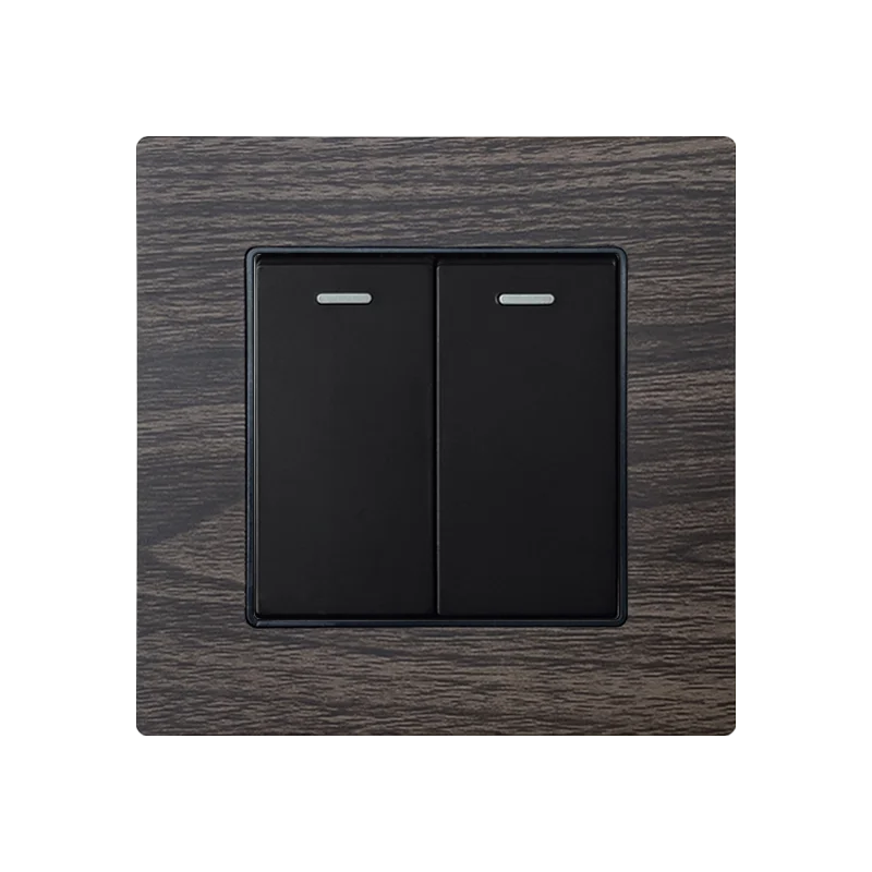 FIKO Wood grain series electric light switch one, two, three, four, single control, double control and multi control switch pane