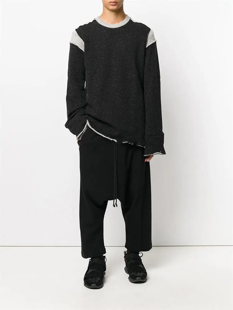 Men's new casual pants singer youth urban fashion personality casual Harlem pants large size stage performance clothes