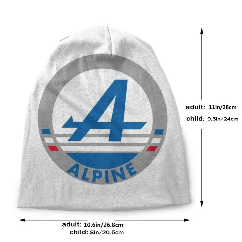 Alpine Badge Unisex Men Women Thin Beanie Casual Cap Alpine Berlinette Jeans Drafted Car Automobile Rally A110 A310 A610