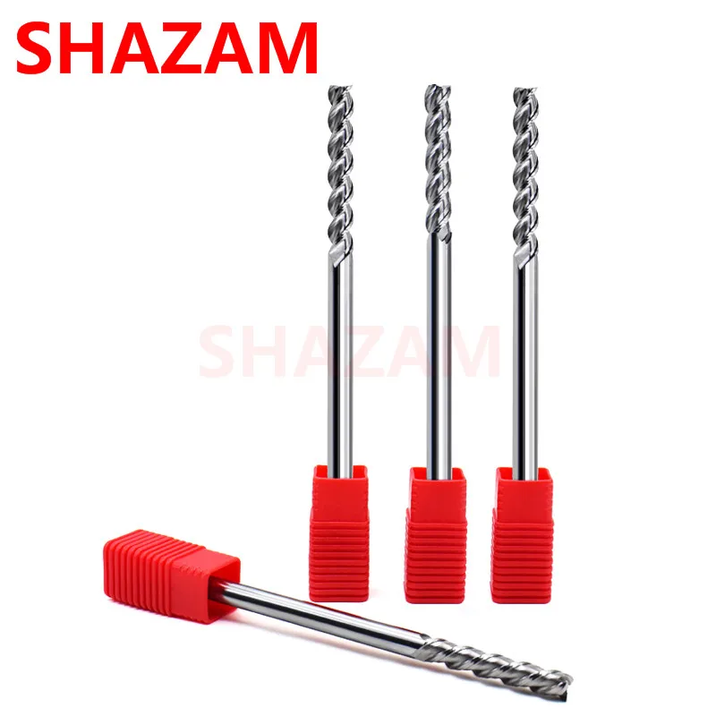 Fräsen Cutter Legierung Beschichtung Wolfram Stahl Werkzeug Hrc55 Aluminium Cnc Bearbeitungs 3 Klinge Verlängern Fräsen Cutter Woodding Cutter – Detail 1