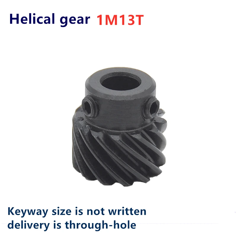 Custom 1mod Helical Gear 1M 12 13 14 Teeth T Spiral Pinion Interlaced 45 Degree Helical Steel Gear