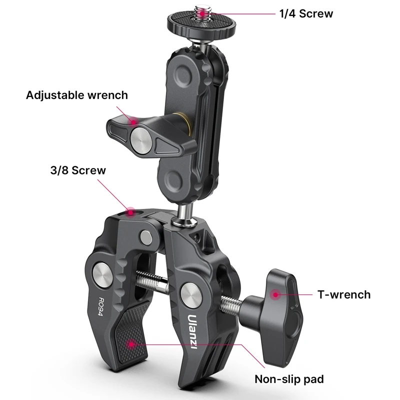 Ulanzi r094 Super Clamp verlängern 1,5 Gewinde für Magic Arm LED Füll licht Mikrofon Universal Ball Head clamp Loadmax kg